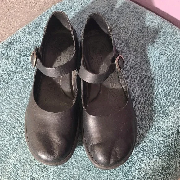 Born Mary Jane Flats Black Leather Buckle Comfort Shoes Women 9.5M - Picture 4 of 10